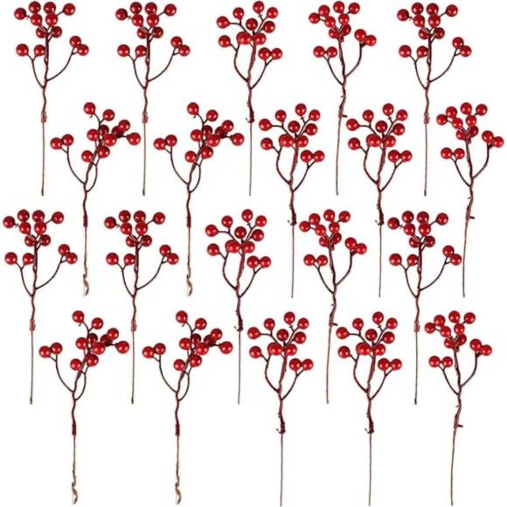 Artificial Red Berry Picks for Christmas - Picture 8 of 8